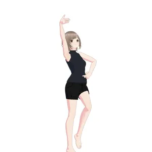 ツルのポーズ デッサン人形