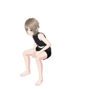 座り デッサン人形