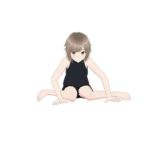 Drawing mannequin in the pose "ぺたんこ"