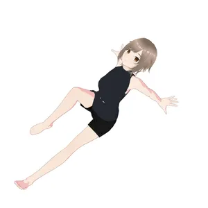 Drawing mannequin in the pose "疲れてへたり込み空を仰ぐ"