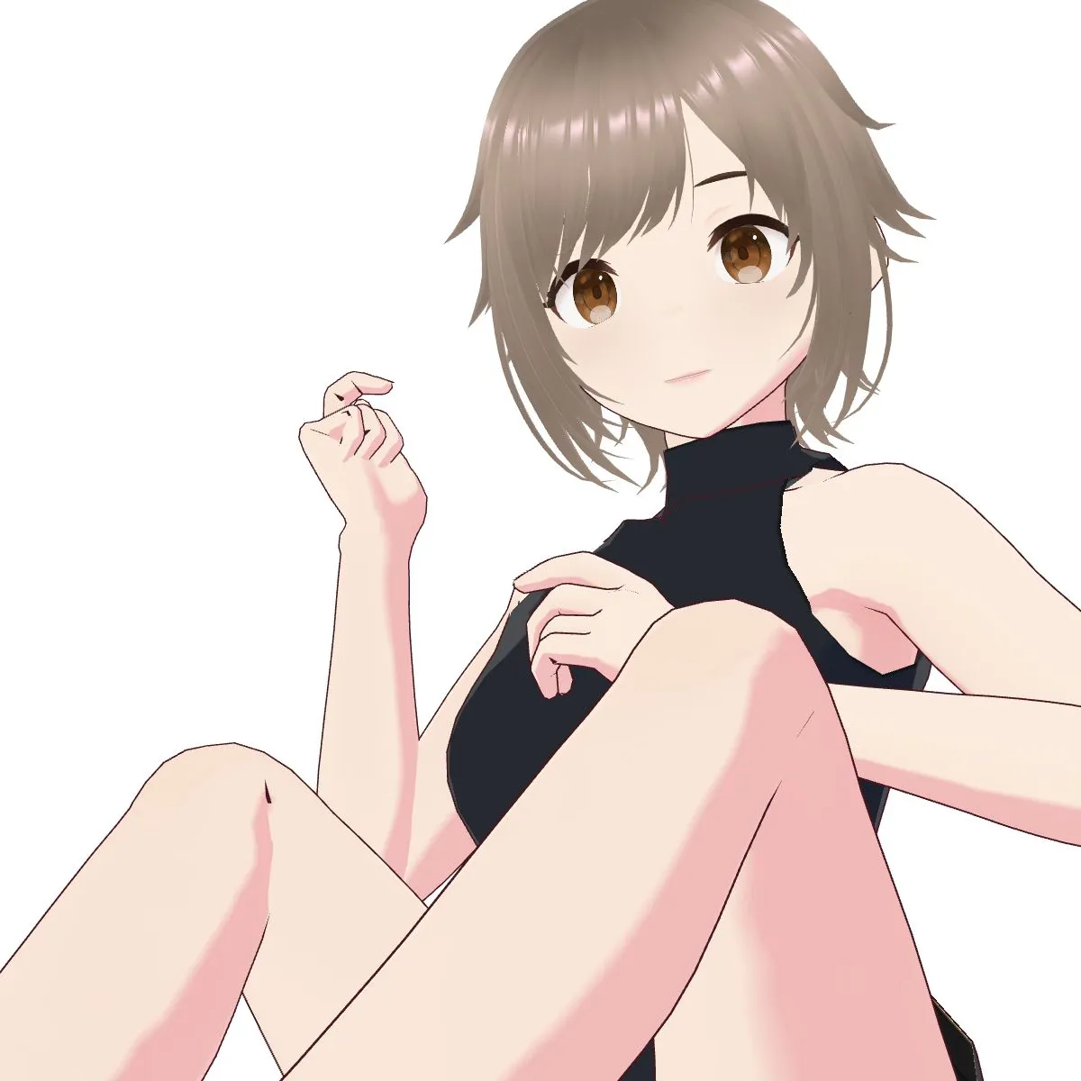 Manequim de desenho na pose "座る1"