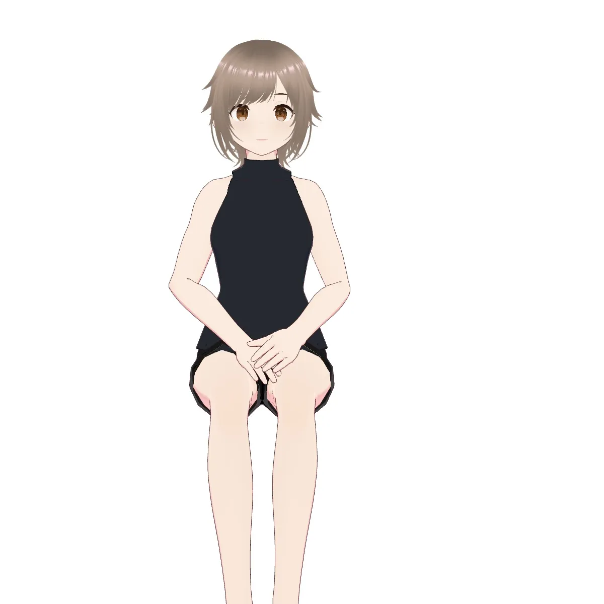 Manequim de desenho na pose "椅子に座る（女性ver.）"