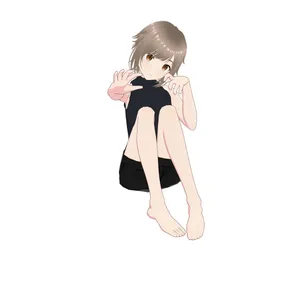 座って手を伸ばす 素描人偶